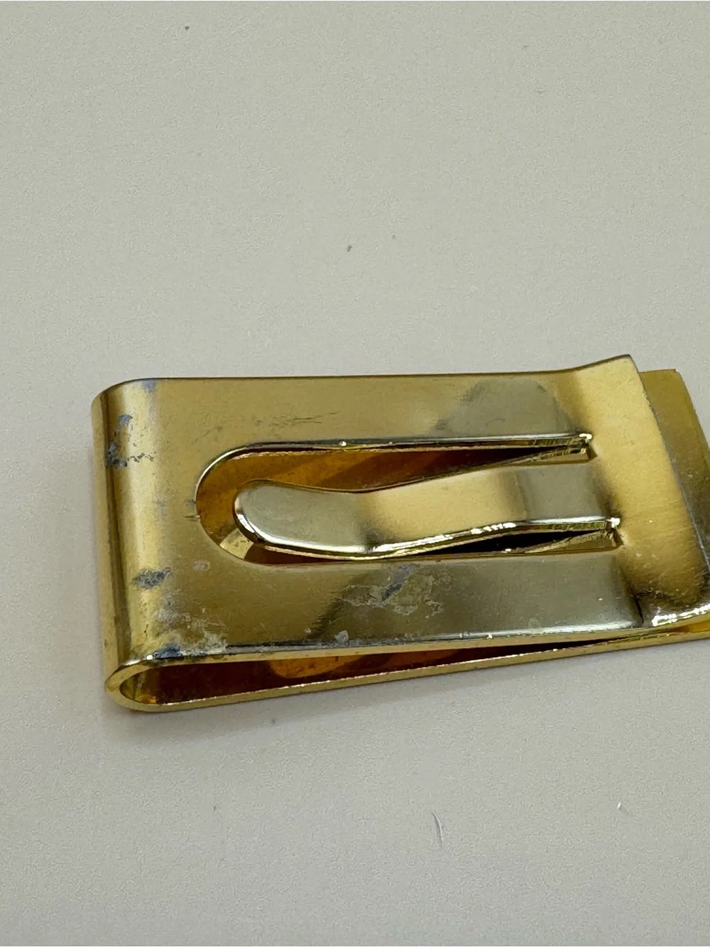 Vintage Enameled USA Eagle Money Clip 1985 Baron Gold Tone